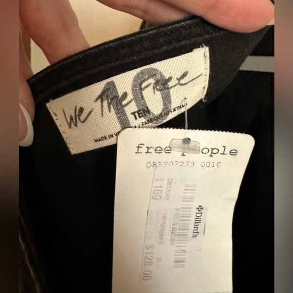 Free People Reckless Life Faded Denim Mini Dress - Picture 7 of 7